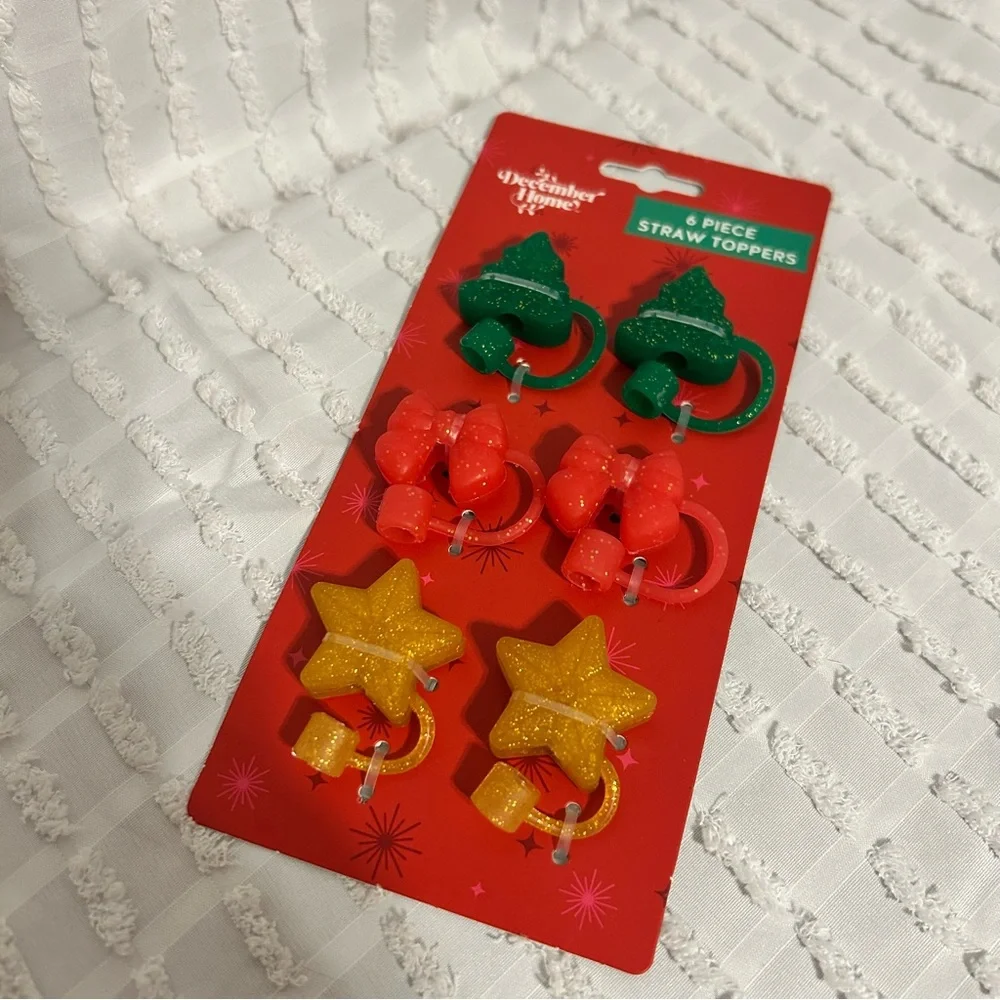 December Home Christmas Straw Toppers‎